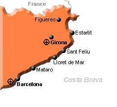 Costa Brava map, travel information, holidays, hotels & flights